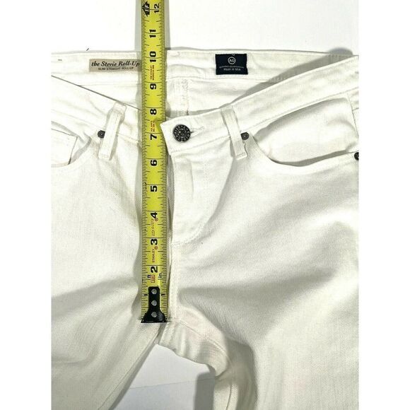 ADRIANO GOLDSCHMIED AG White The Stevie Roll-Up Crop Jeans Sz 27 New With Tag - Picture 7 of 13